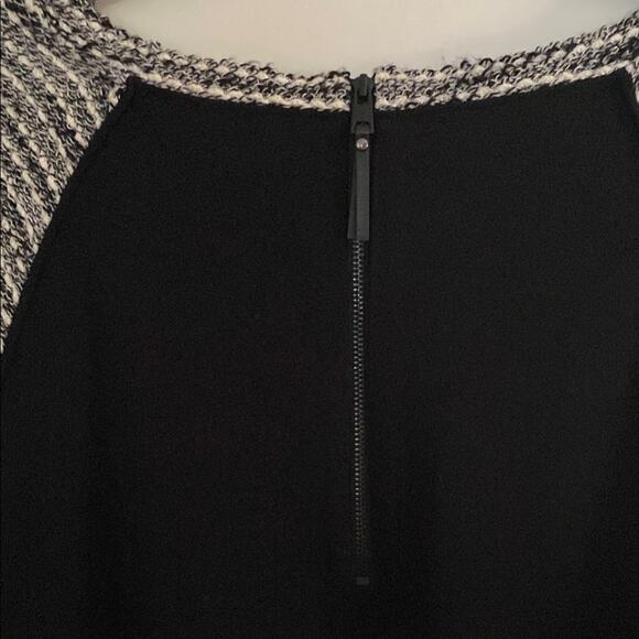 LOFT Black Gray Raglan Crew Neck Dress - Picture 3 of 4